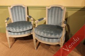 Paire de fauteuils époque Louis XVI