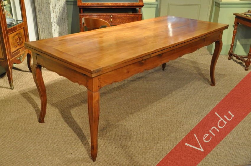 Bertrand Barnet Antiquaire Table Louis Xv Merisier