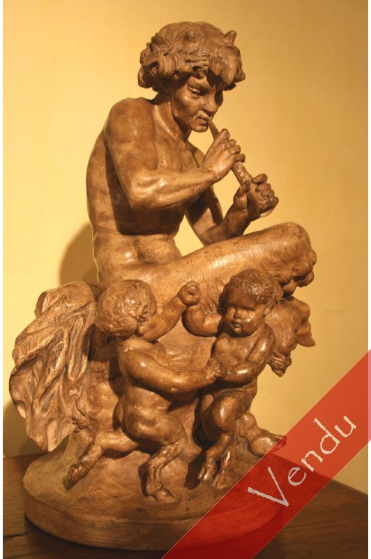  Pan jouant de la flûte