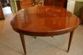 Table ovale à bandeau Directoire en acajou