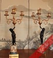 Belle paire de candélabres à trois lumières