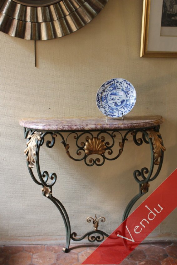 Console en fer forgé
