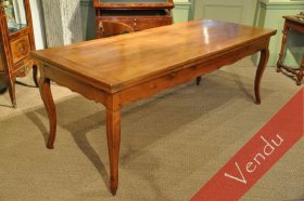 Table Louis XV merisier