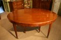 Table ovale à bandeau Directoire en acajou