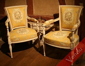 Paire de fauteuils Directoire