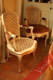 paire de fauteuils L XV