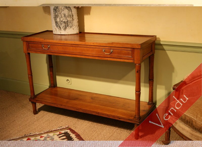 Console desserte Directoire en bois fruitier