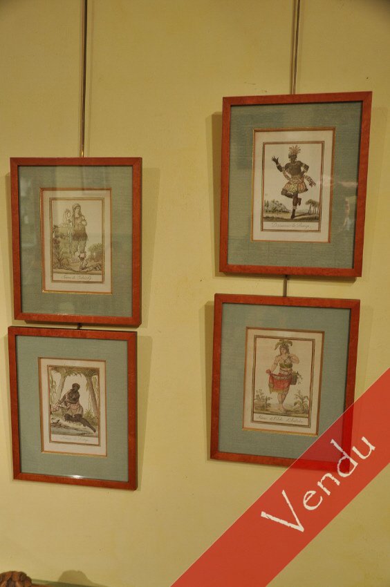 Quatre gravures XVIIIe