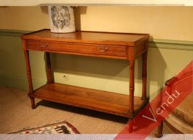 Console desserte Directoire en bois fruitier