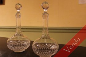 Paire de carafes cristal