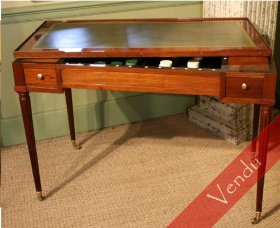 Table de trictrac en acajou époque Louis XVI