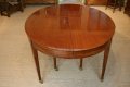 Table ovale à bandeau Directoire en acajou