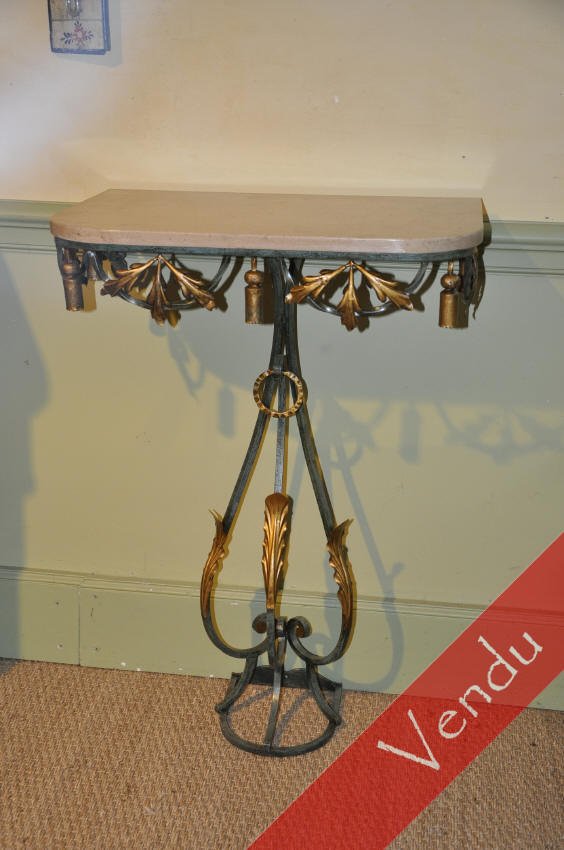 Console fer forgé 1950