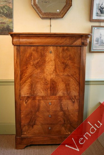 Secrétaire en noyer Louis Philippe