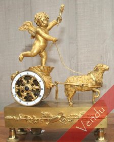 Pendule au char époque empire